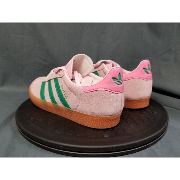 Adidas Gazelle C Girls Sneakers Suede Green Pink Size 3 NEW NO BOX! - Picture 6 of 11